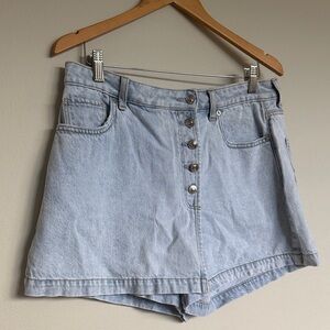 Light Blue Denim Women Skorts